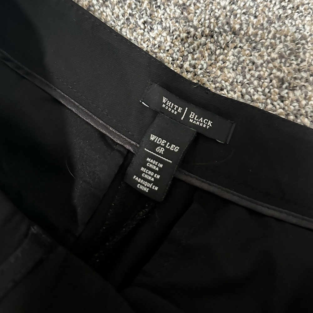 White House Black Market wide leg dress pants size 6
